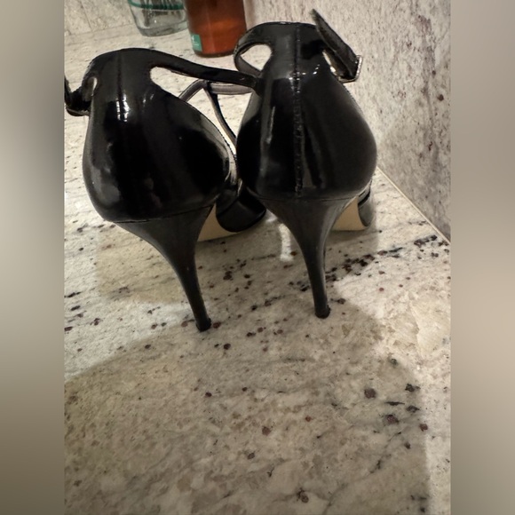 Guess Peep -Toe Pump Black Patent Stiletto  Sz 6 - Picture 3 of 17